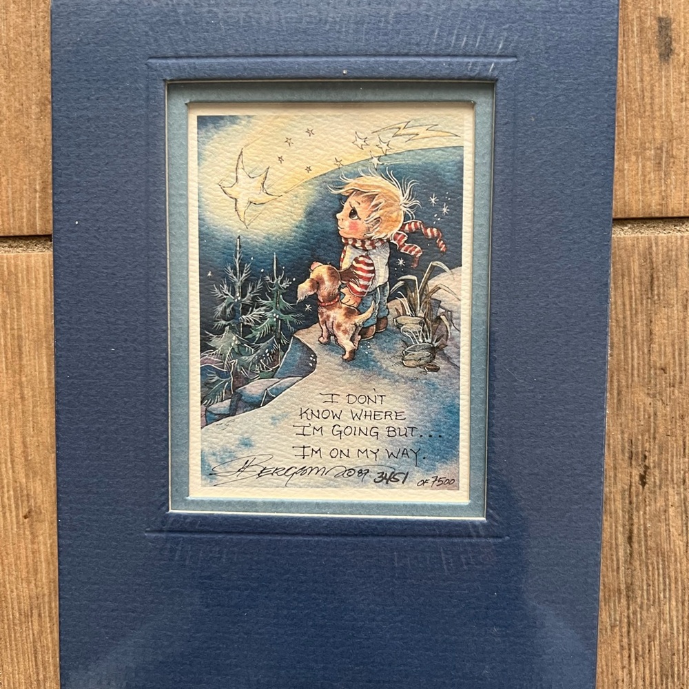 Jody Bergsma litho reproduction w/Blue Mat